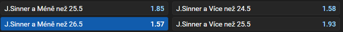 Kopřiva vs. Sinner - US Open 2025 (1. kolo)