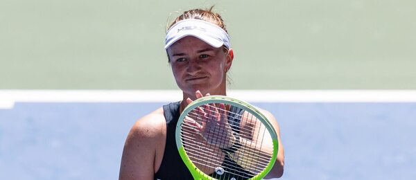 Tenis, WTA, Barbora Krejčíková po vyhraném zápase nad Mboko, US Open