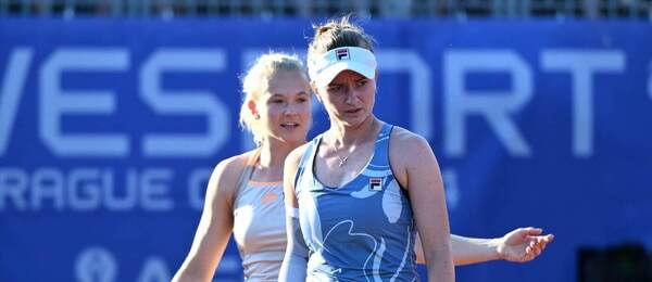 Tenis, WTA, Barbora Krejčíková a Kateřina Siniaková během turnaje Livesport Prague Open