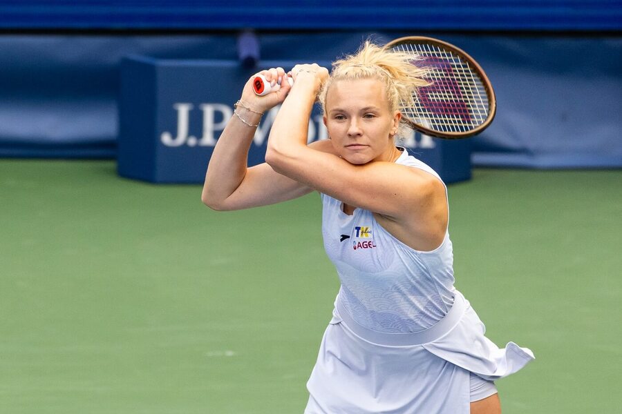 Tenis, WTA, Kateřina Siniaková během čtyřhry na grandslamu US Open