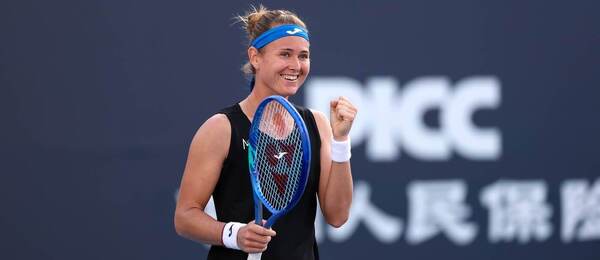Marie Bouzková ve vítězném zápase 3. kola WTA 1000 v Pekingu, dnes ji v osmifinále vyzve Jasmine Paolini