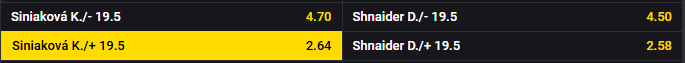 Siniaková vs. Shnaider - WTA Wuhan 2025 (1. kolo)