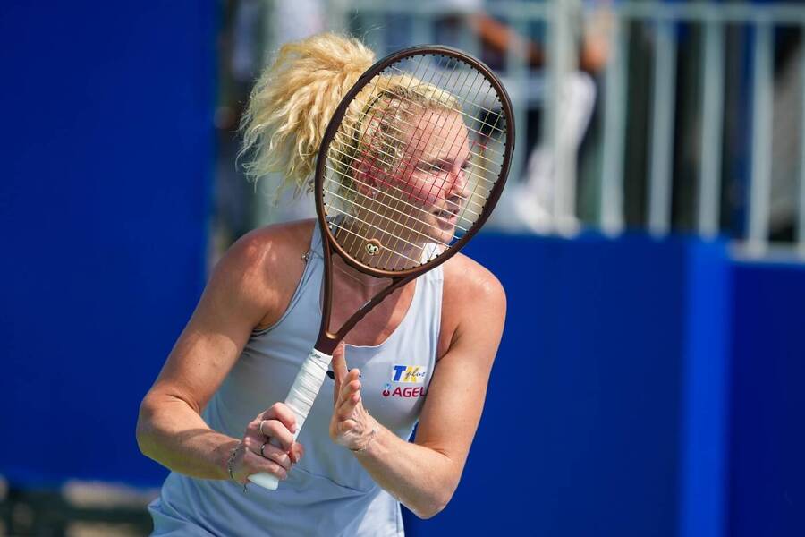 Kateřina Siniaková na turnaji ve Wuhanu 2025