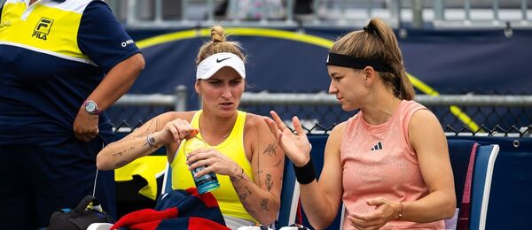 Markéta Vondroušová a Karolína Muchová na turnaji v Montrealu 2023