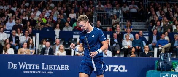 Jiří Lehečka na turnaji v Bruselu 2025
