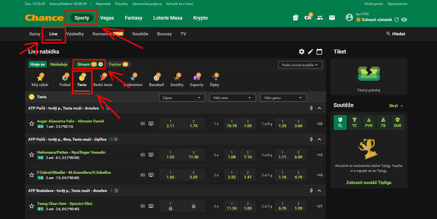 Chance TV - tenisové přenosy na PC Chance TV - tenisové přenosy na PC