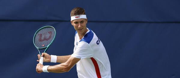 Tenis, ATP, Petr Brunclík při tréninku na Davis Cup