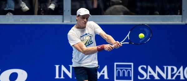 Tenis, ATP, Jannik Sinner při tréninku na Turnaj mistrů 2025 v Turíně