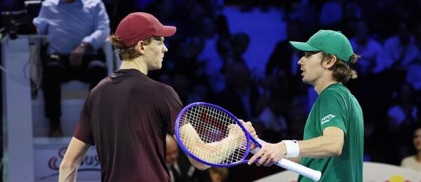 Jannik Sinner a Alex de Minaur na turnaji ve Vídni 2025