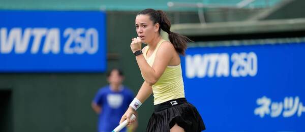 Tereza Valentová na turnaji v Osace, říjen 2025