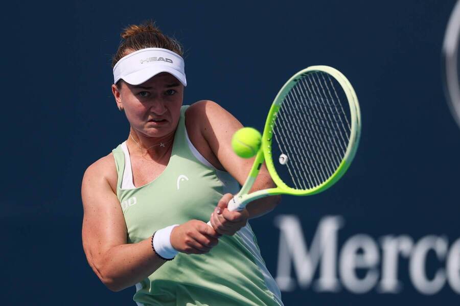 Česká tenistka Barbora Krejčíková na turnaji v&nbsp;Pekingu