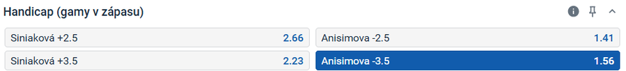 Podívejte se na sázkový tip k&nbsp;duelu Siniaková vs. Anisimova