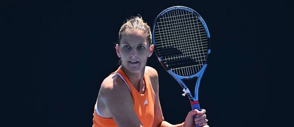 Karolína Plíšková během duelu na Australian Open 2026