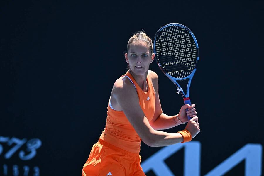Karolína Plíšková během duelu na Australian Open 2026