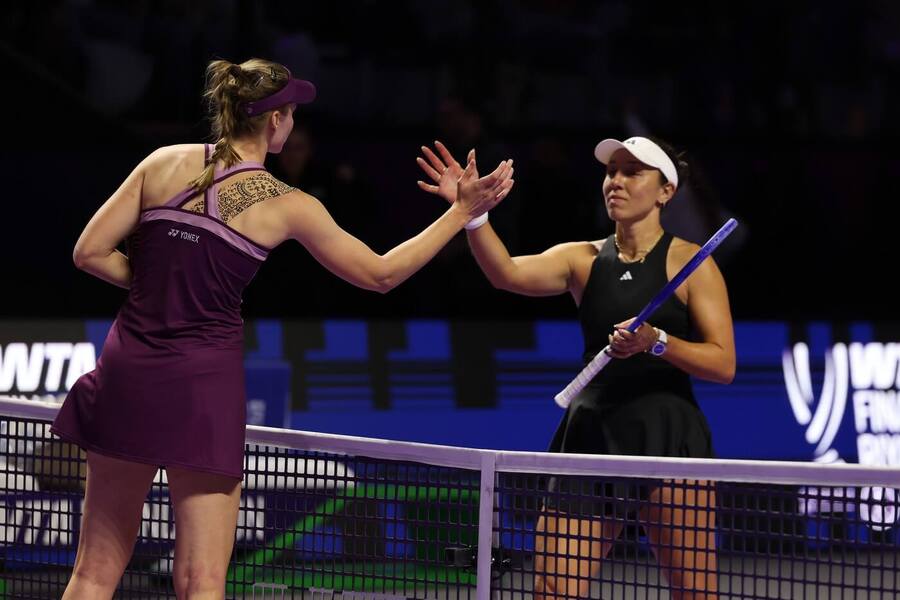Elena Rybakina a&nbsp;Jessica Pegula na Turnaji mistryň 2025