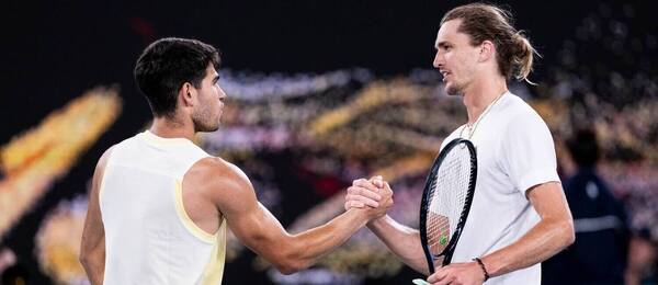 Carlos Alcaraz a Alexander Zverev po čtvrtfinále Australian Open 2024