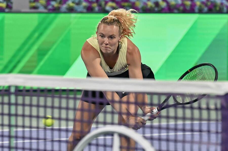 Kateřina Siniaková na turnaji v&nbsp;Dubaji