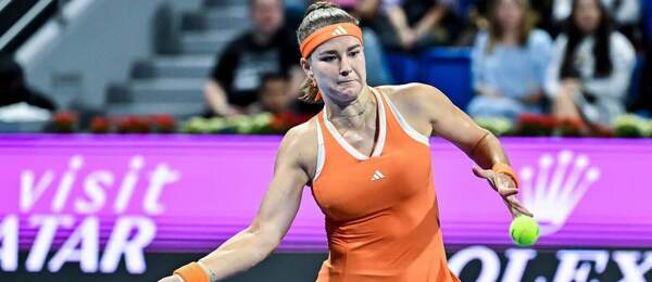 Karolína Muchová během finálového klání na turnaji WTA 1000 Dauhá