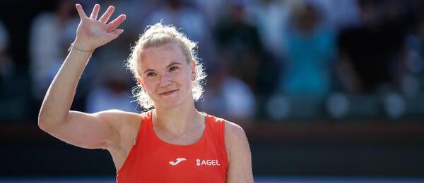 Kateřina Siniaková po výhře ve třetím kole WTA 1000 Indian Wells nad Mirrou Andreevou