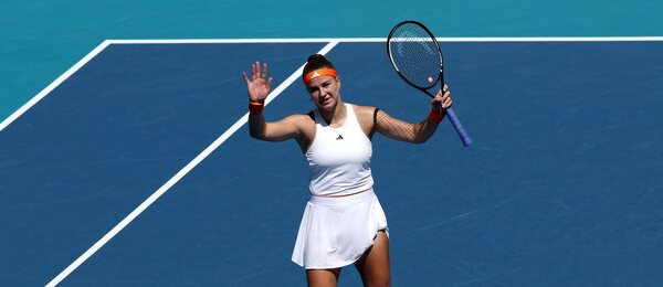 Karolína Muchová na turnaji v Miami 2026