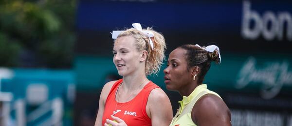 Kateřina Siniaková a Taylor Townsend na turnaji v Miami 2026