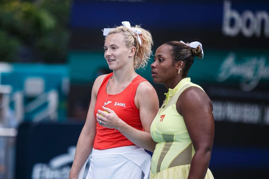 Kateřina Siniaková a&nbsp;Taylor Townsend na turnaji v&nbsp;Miami 2026