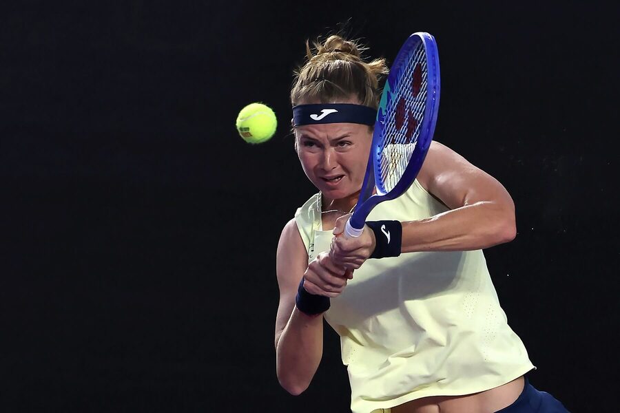 Marie Bouzková v&nbsp;akci na turnaji WTA 250 Mérida Open 2026