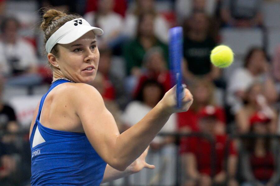 Linda Nosková během kvalifikace BJK Cupu