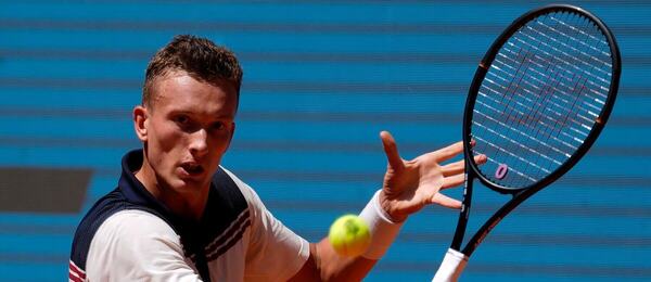 Jiří Lehečka během zápasu s Lorenzem Musettim v osmifinále ATP 1000 Madrid 2026