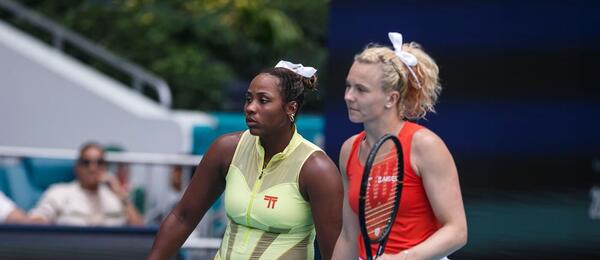 Taylor Townsend a Kateřina Siniaková na turnaji v Miami 2026