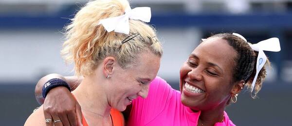 Kateřina Siniaková a Taylor Townsend na turnaji WTA 1000 Miami 2026