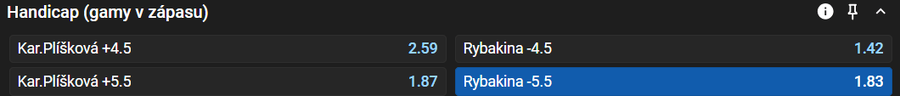 Sázkový tip k&nbsp;utkání Plíšková vs. Rybakina (WTA 1000 Řím 2026)