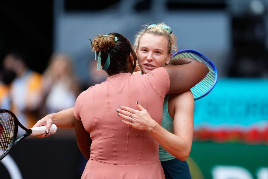 Kateřina Siniaková a&nbsp;Taylor Townsend na turnaji v&nbsp;Madridu 2026