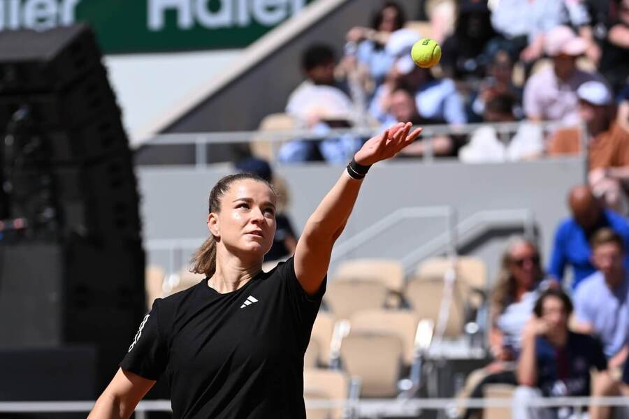 Karolína Muchová během tréninku na French Open 2026