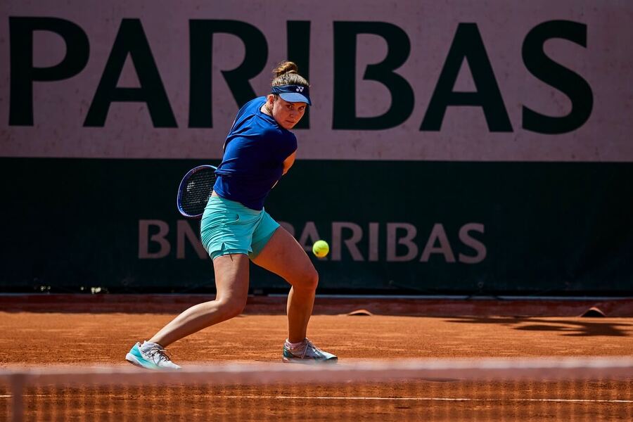 Linda Nosková při tréninku na French Open 2026