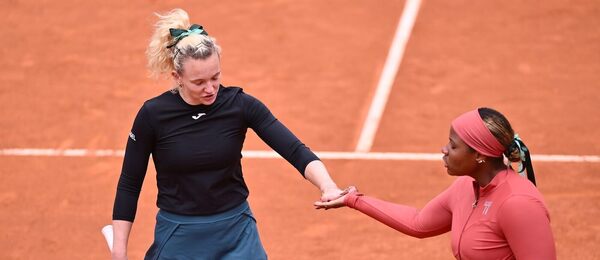 Kateřina Siniaková a Taylor Townsend na turnaji v Římě 2026