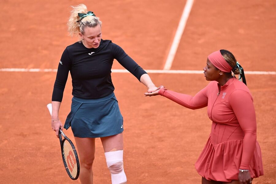 Kateřina Siniaková a&nbsp;Taylor Townsend na turnaji v&nbsp;Římě 2026