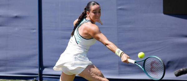 Tereza Valentová na turnaji v Eastbourne