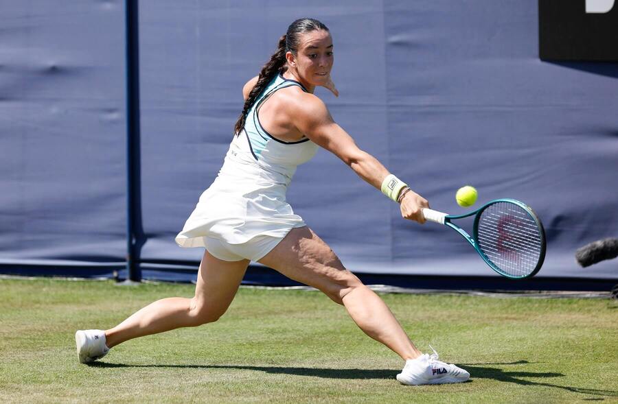Tereza Valentová na turnaji v&nbsp;Eastbourne