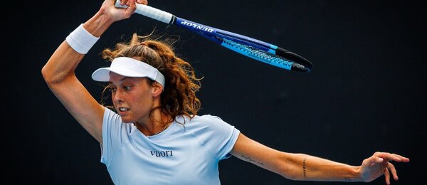Darja Viďmanová během zápasu na Australian Open 2026