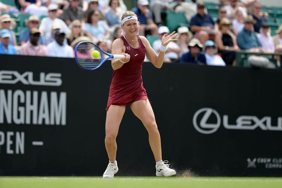Marie Bouzková během finále turnaje v&nbsp;Nottinghamu