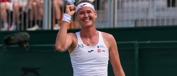 Marie Bouzková slaví vítězství ve 3. kole Wimbledonu 2026