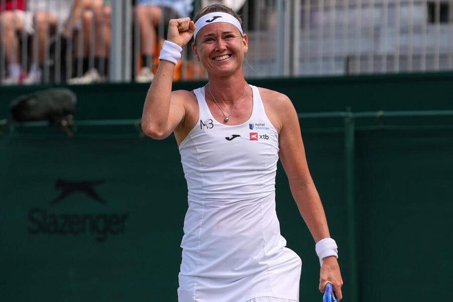 Marie Bouzková slaví vítězství ve 3.&nbsp;kole Wimbledonu 2026