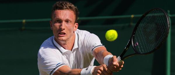 Jiří Lehečka během 3. kola Wimbledonu 2026 proti Jaume Munarovi