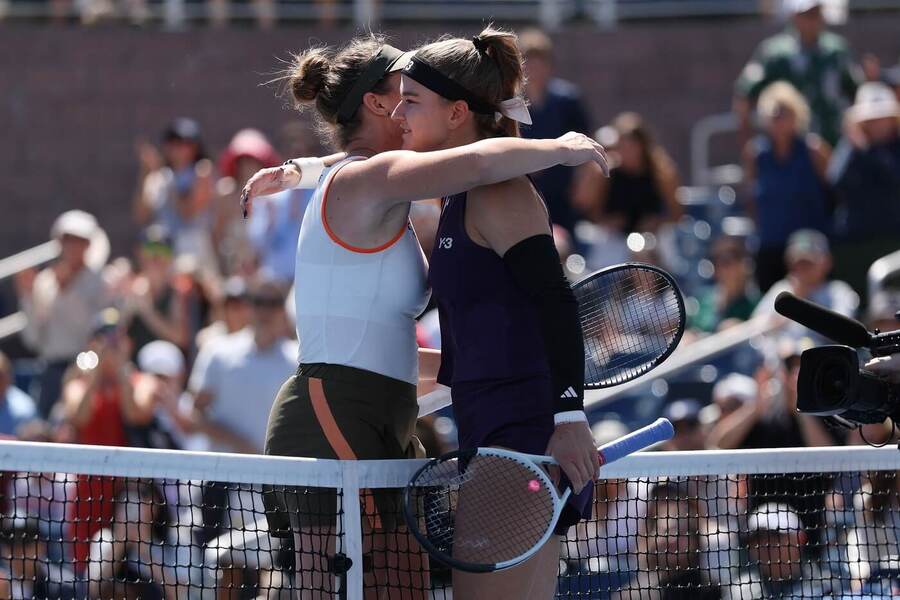 Linda Nosková a&nbsp;Karolína Muchová na US Open 2025