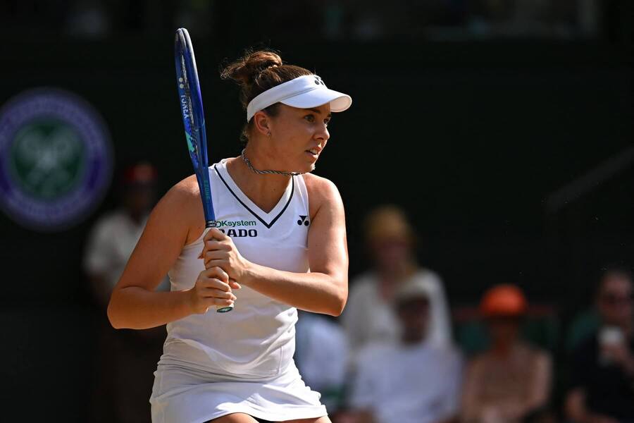 Linda Nosková v&nbsp;semifinále Wimbledonu 2026