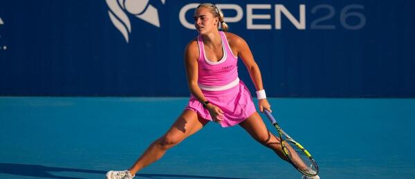Sára Bejlek během 1. kola na turnaji WTA 250 Atény 2026