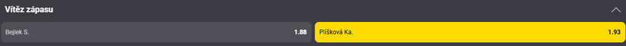 Bejlek vs. Plíšková – sázkový tip