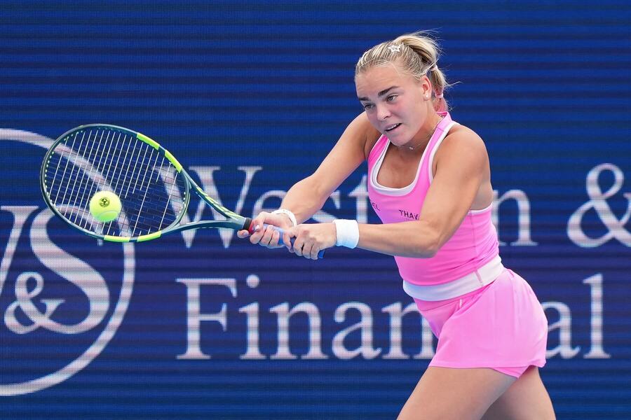 Sára Bejlek v&nbsp;utkání 2.&nbsp;kola turnaje v&nbsp;Cincinnati 2026 proti Karolíně Plíškové