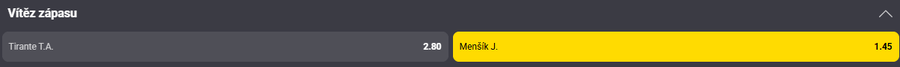 Menšík vs. Tirante – sázkový tip